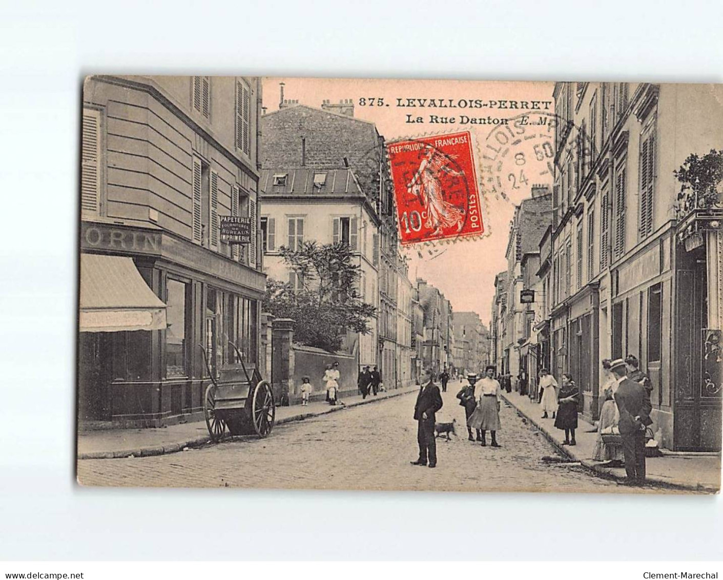 LEVALLOIS PERRET : La Rue Danton - état - Levallois Perret