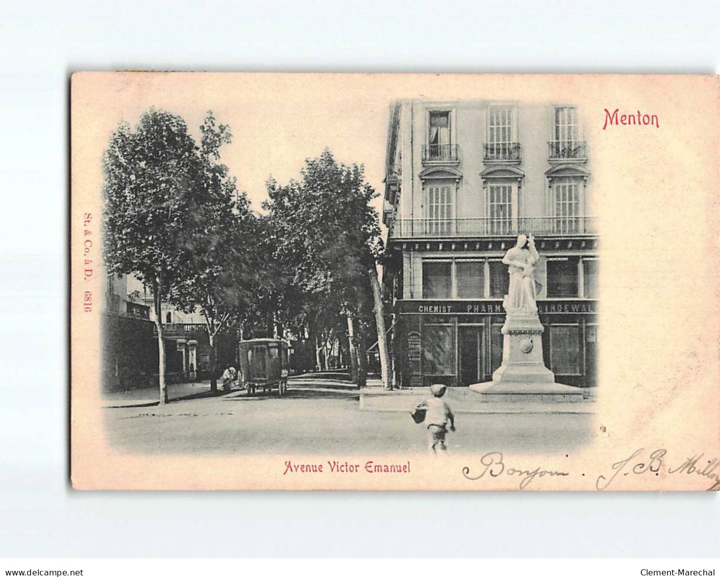 MENTON: Avenue Victor Emanuel - Très Bon état - Menton