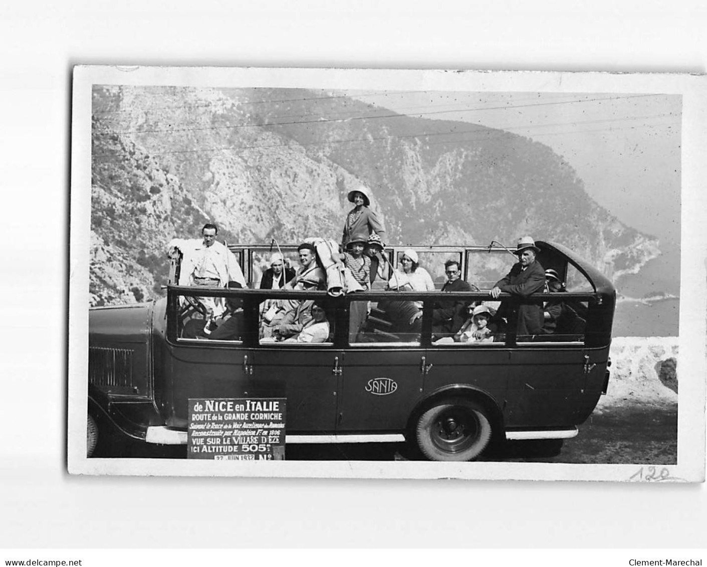 Voiture Touristique De Nice En Italie Sur La Route De La Grand Corniche - Très Bon état - Sonstige & Ohne Zuordnung