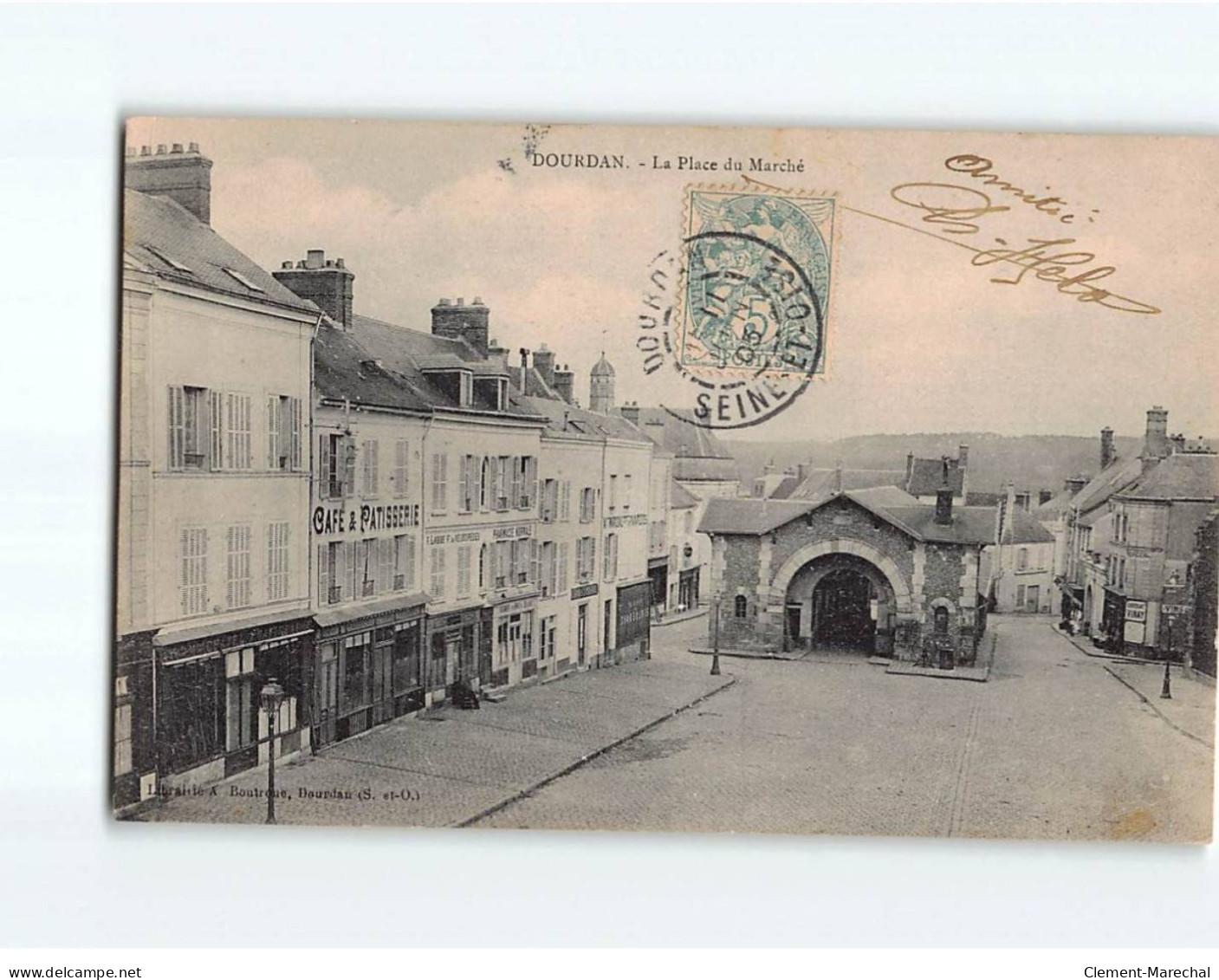 DOURDAN : La Place Du Marché - état - Dourdan