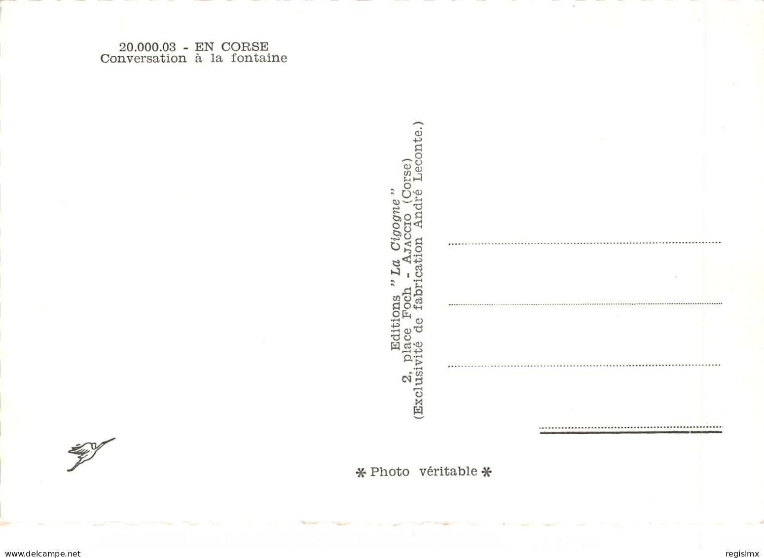 20-SCENE CORSE-CONVERSATION A LA FONTAINE-N°T567-B/0195 - Other & Unclassified