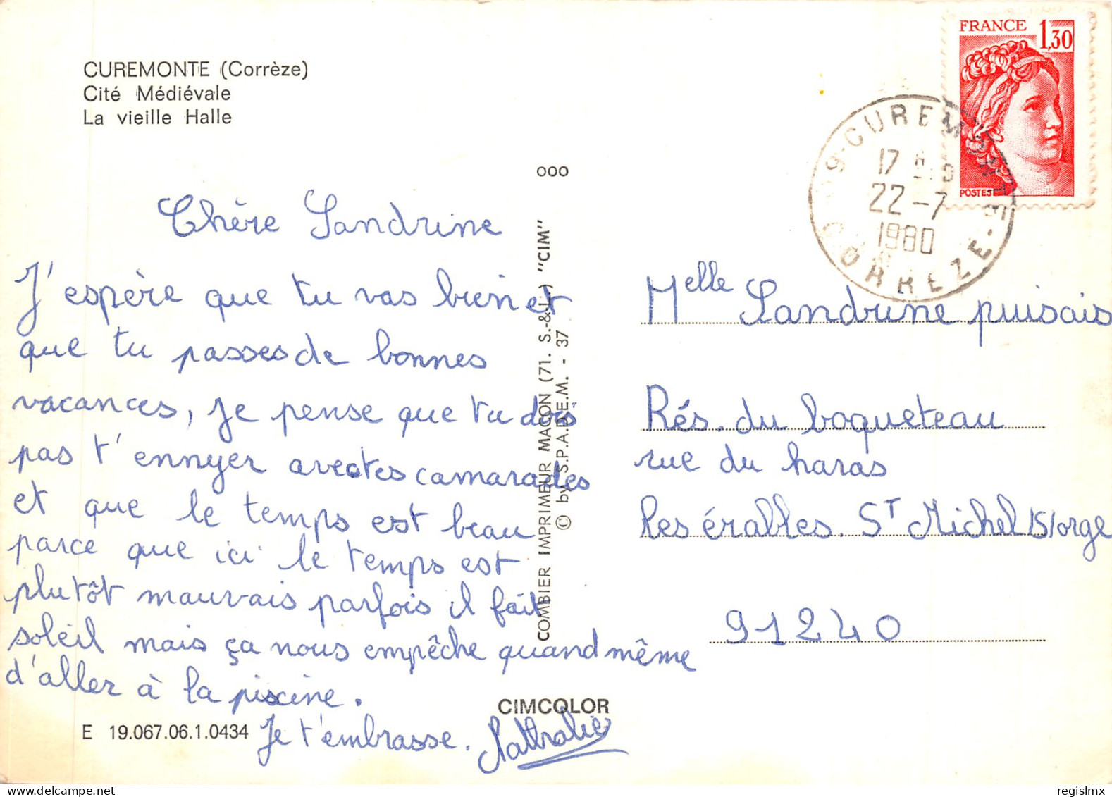 19-CUREMONTE-N°T567-B/0153 - Autres & Non Classés