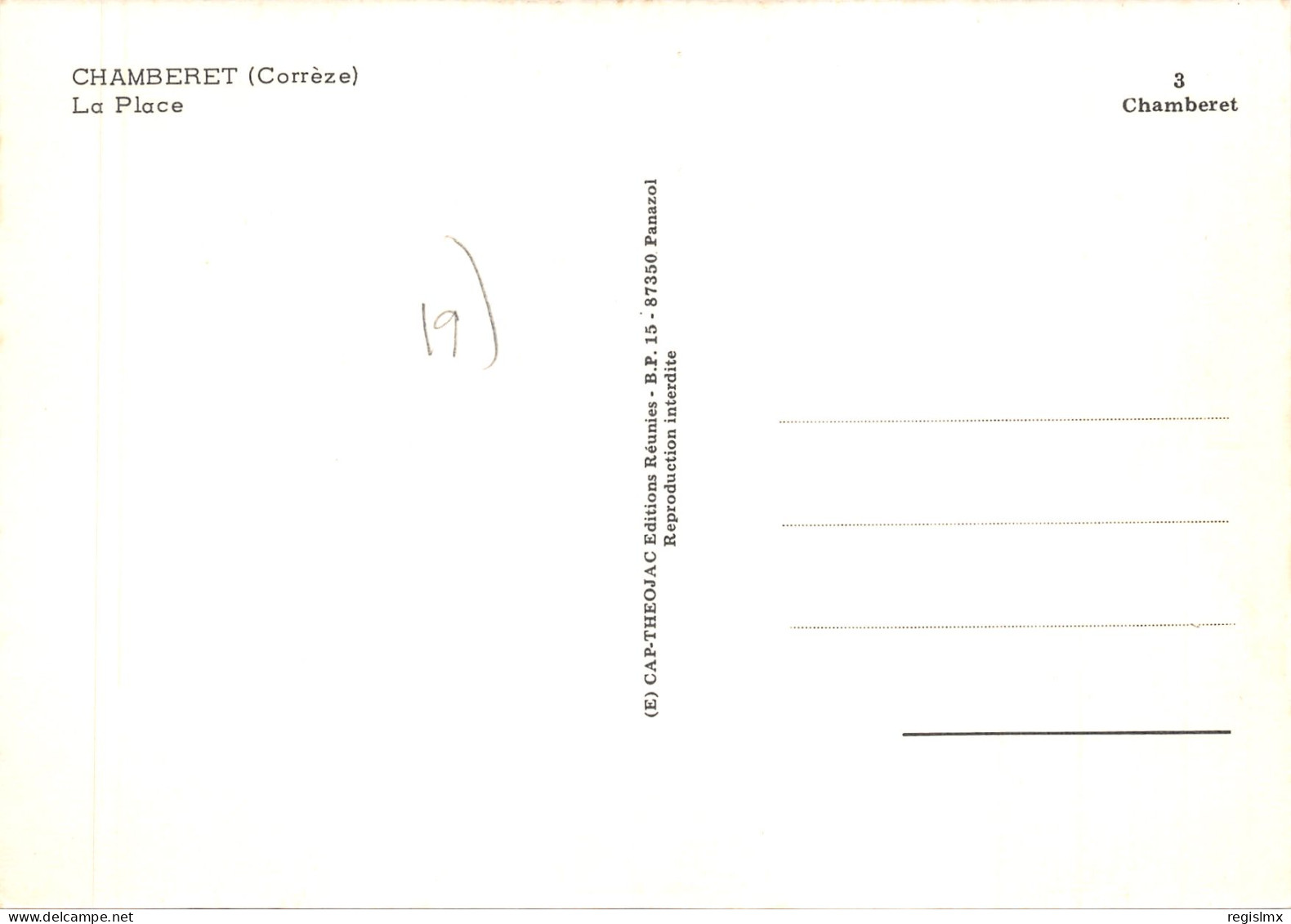 19-CHAMBERET-N°T567-A/0317 - Other & Unclassified