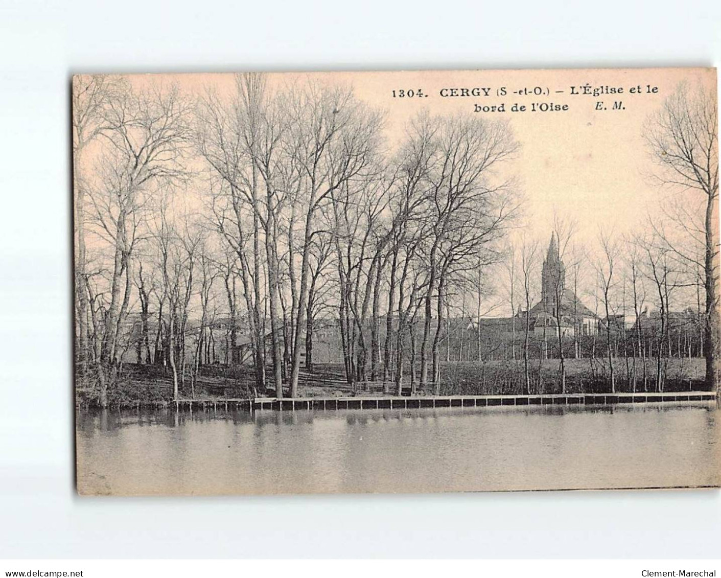 CERGY : L'Eglise Et Le Bords De L'Oise - Très Bon état - Cergy Pontoise