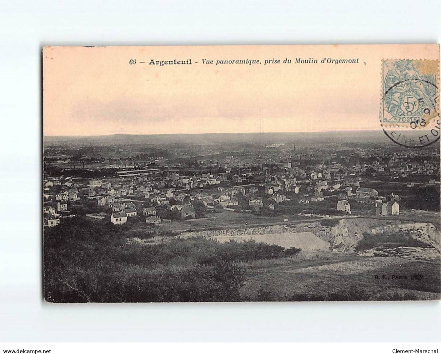 ARGENTEUIL : Vue Panoramique, Prise Du Moulin D'Orgemont - Très Bon état - Argenteuil