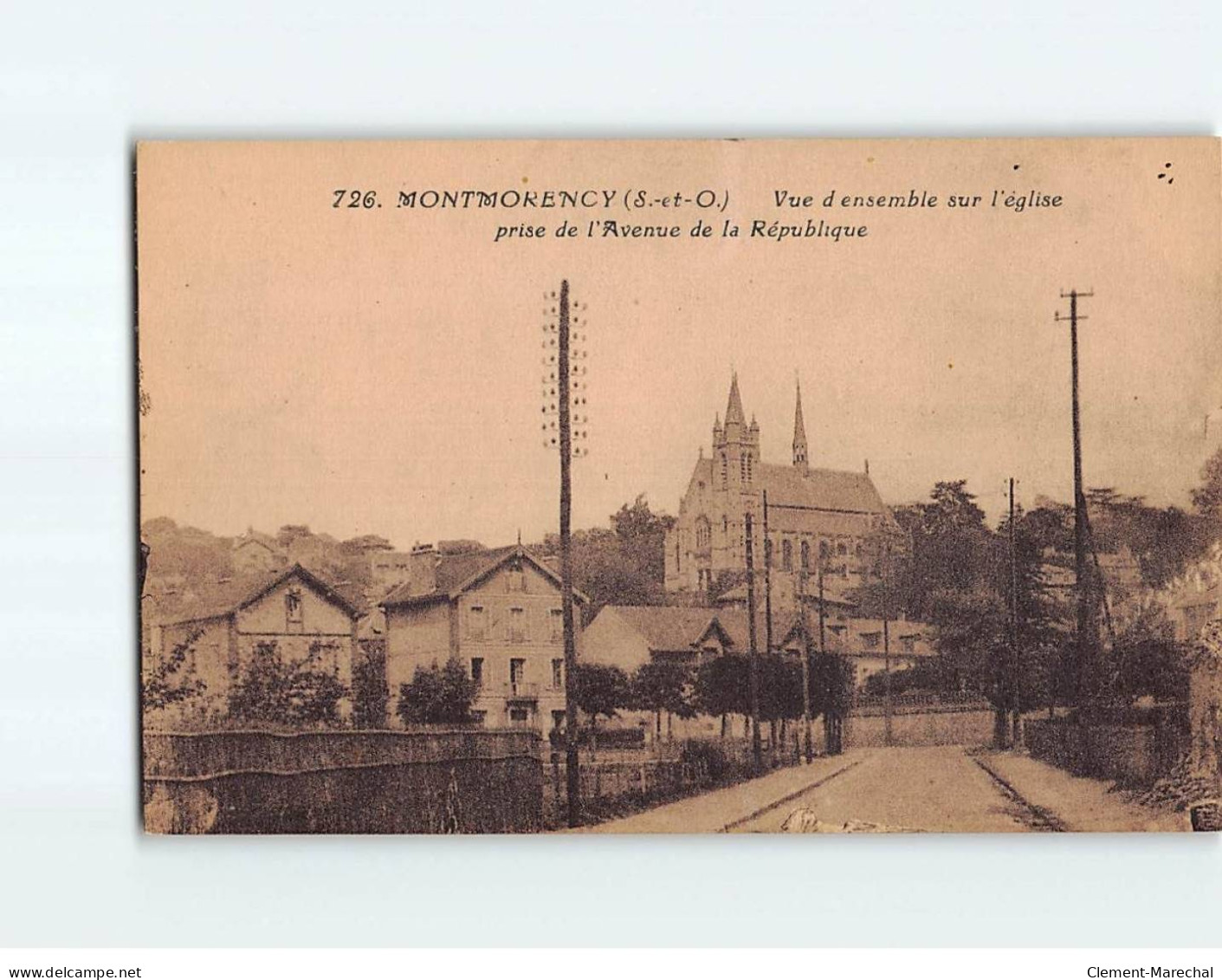 MONTMORENCY : Vue D'ensemble Sur L'Eglise Prise De L'Avenue De La République - Très Bon état - Montmorency