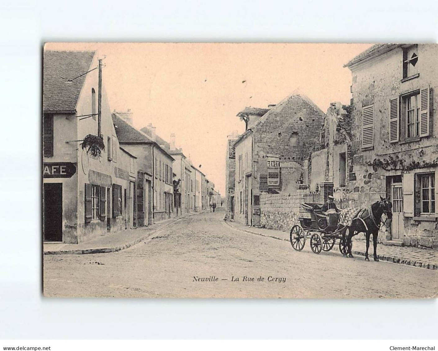 NEUVILLE : La Rue De Cergy - état - Neuville-sur-Oise