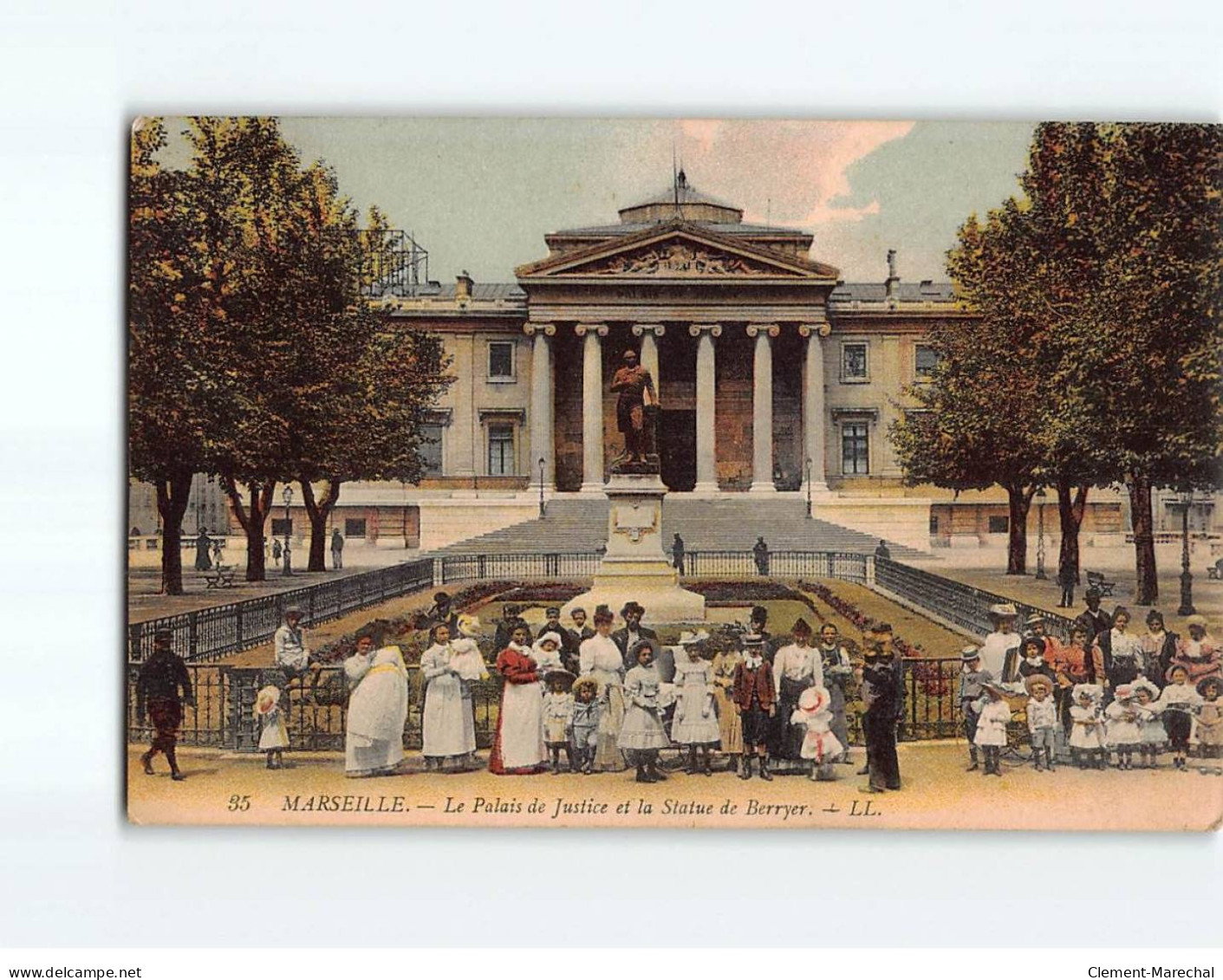 MARSEILLE : Le Palais De Justice Et La Statue De Berryer - état - Unclassified