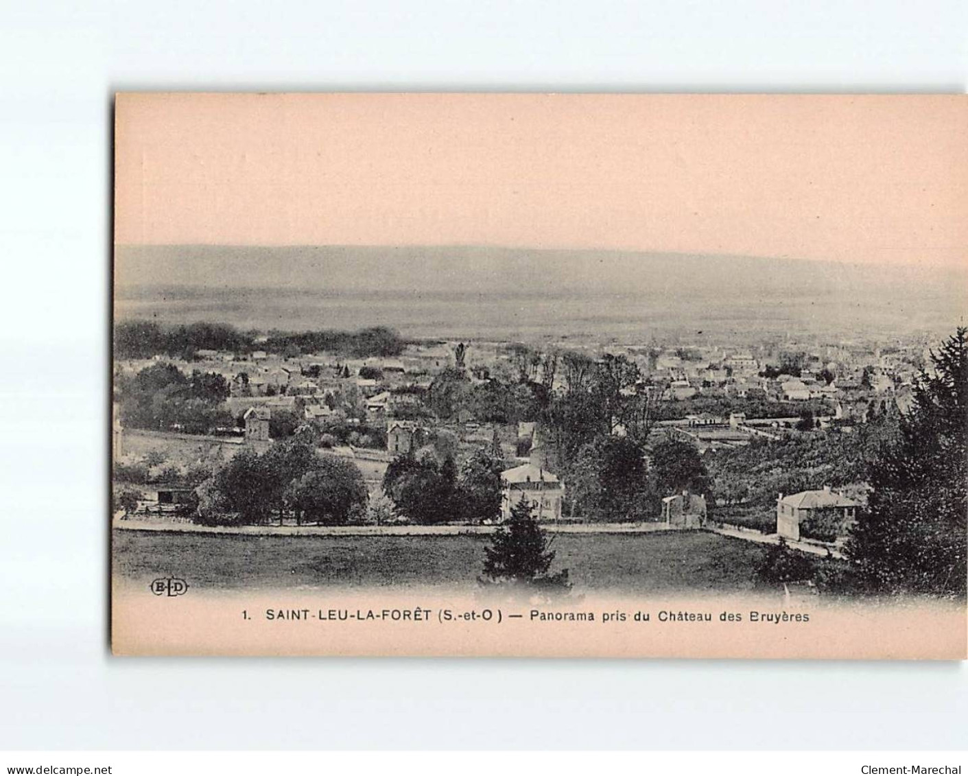 SAINT LEU LA FORET : Panorama Pris Du Château Des Bruyères - Très Bon état - Saint Leu La Foret