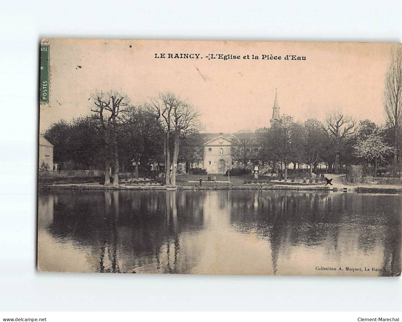 LE RAINCY : L'Eglise Et La Pièce D'eau - état - Le Raincy