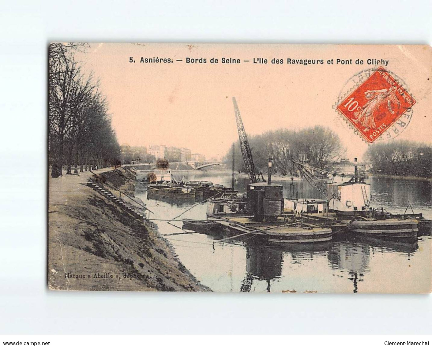 ASNIERES : Bords De Seine, L'Ile Des Ravageurs Et Pont De Clichy - état - Asnieres Sur Seine