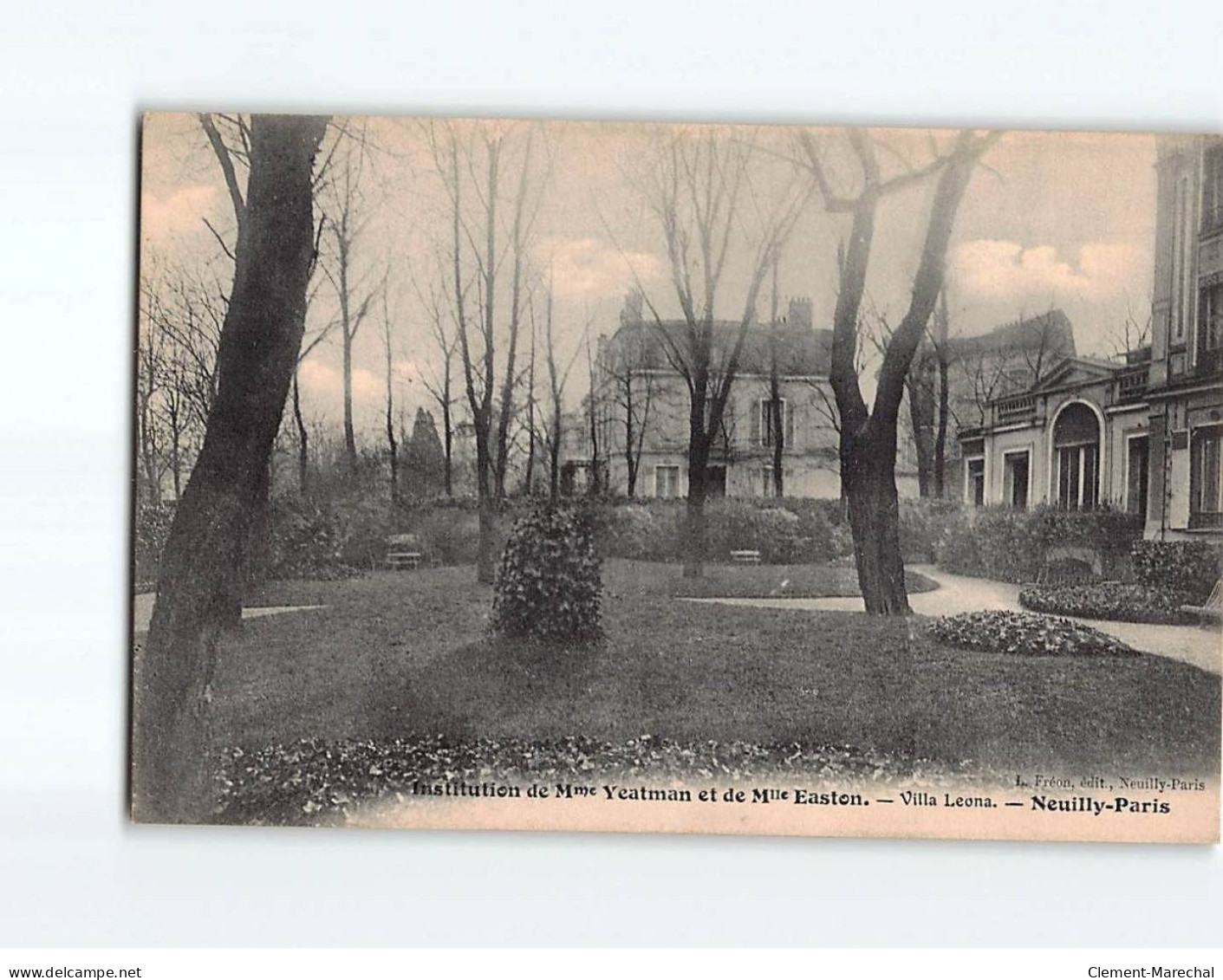NEUILLY SUR SEINE : Institution De Mme Yeatman Et Mlle Easton, Villa Leona, Un Coin Du Parc - Très Bon état - Neuilly Sur Seine