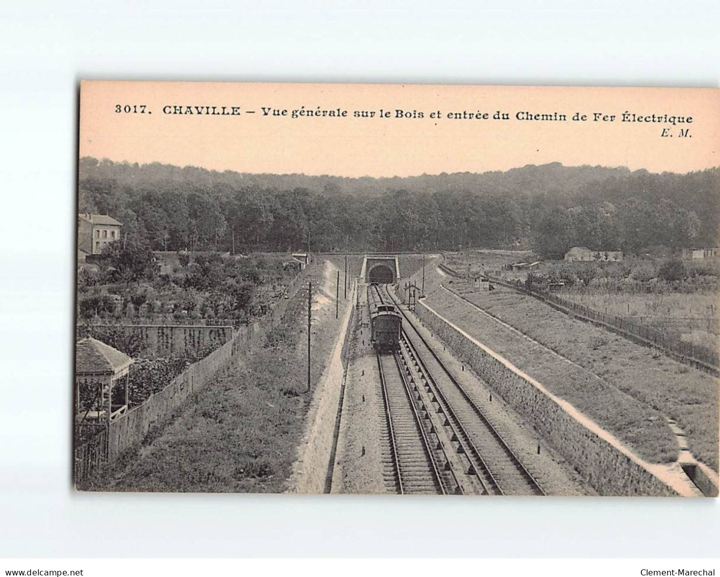 CHAVILLE : Vue Générale Sur Le Bois Et Entrée Du Chemin De Fer Electrique - Très Bon état - Chaville