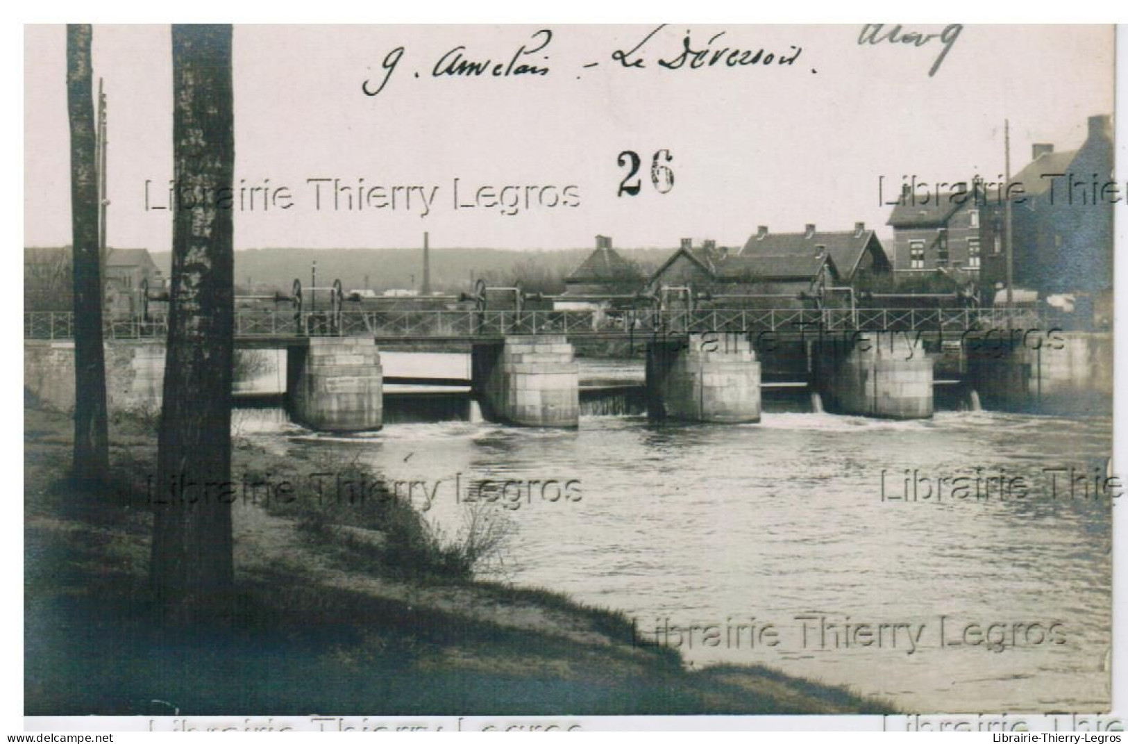 Carte Photo Sambreville Auvelais Le Deversoir  CPA - Sambreville