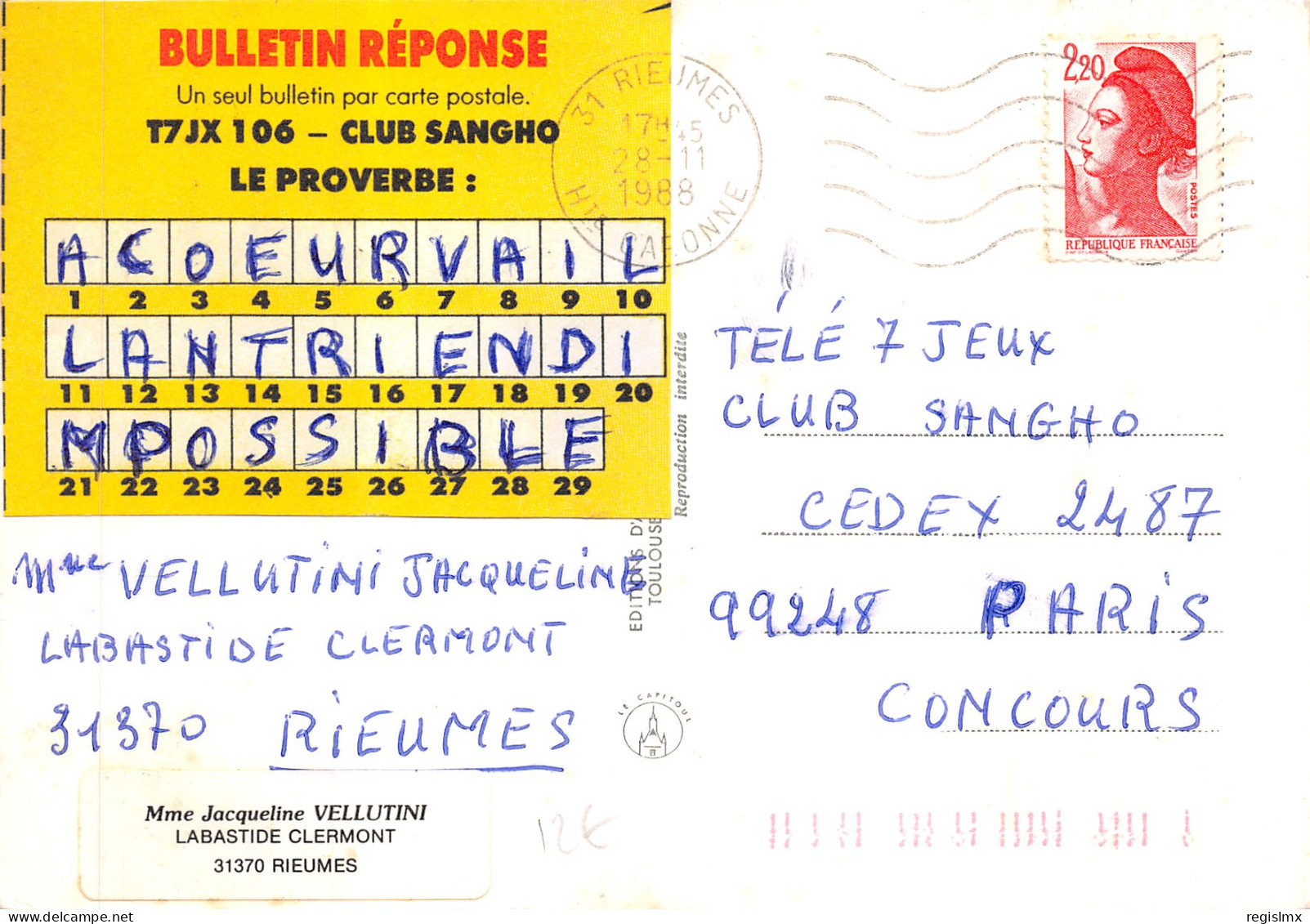 31-RIEUMES-N°T568-C/0017 - Other & Unclassified