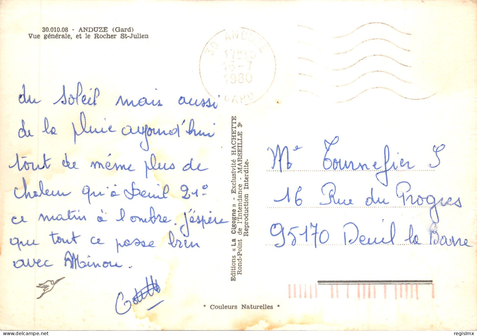 30-ANDUZE-N°T568-B/0325 - Anduze