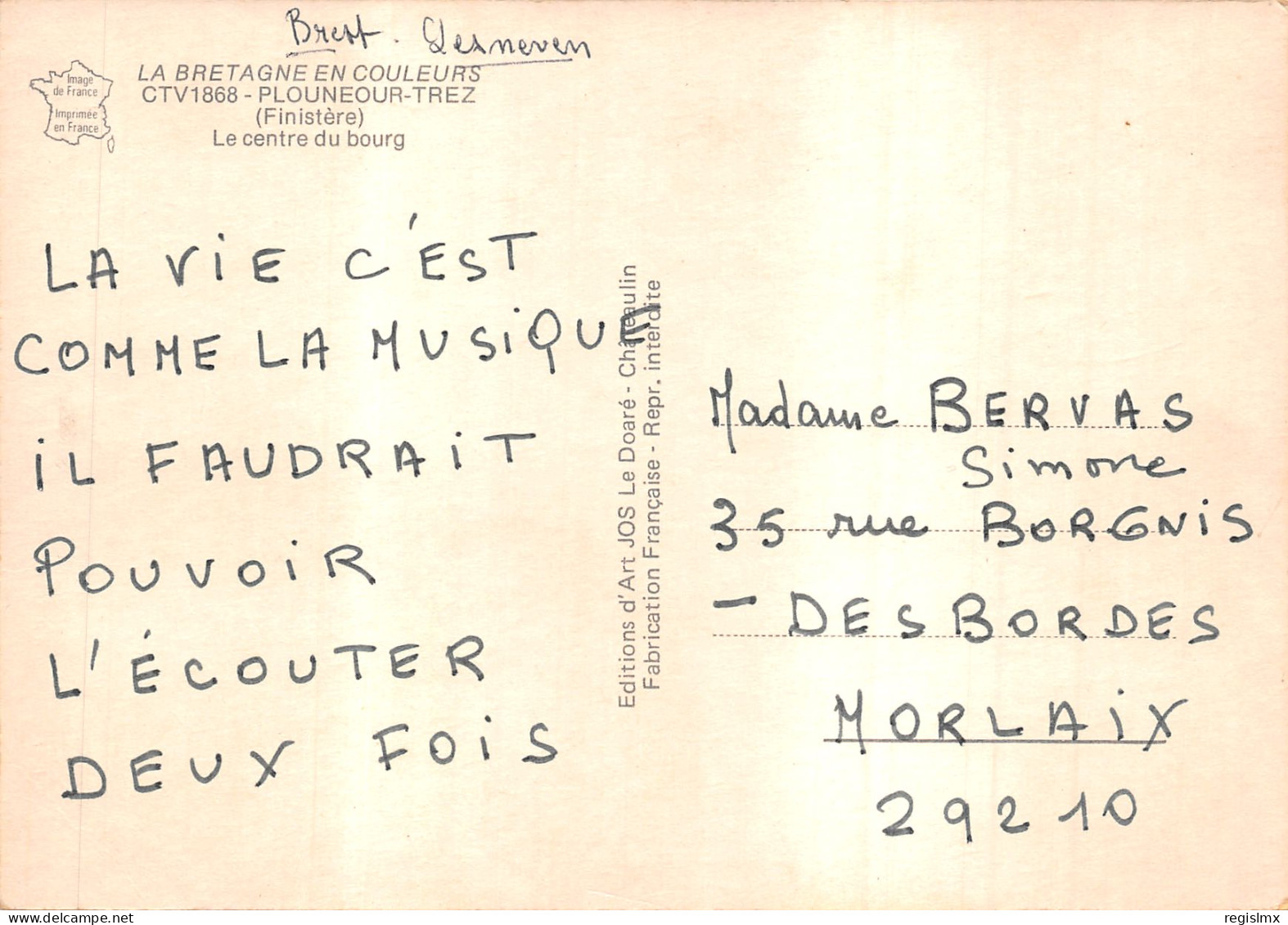 29-PLOUNEOUR-TREZ-N°T568-B/0211 - Other & Unclassified