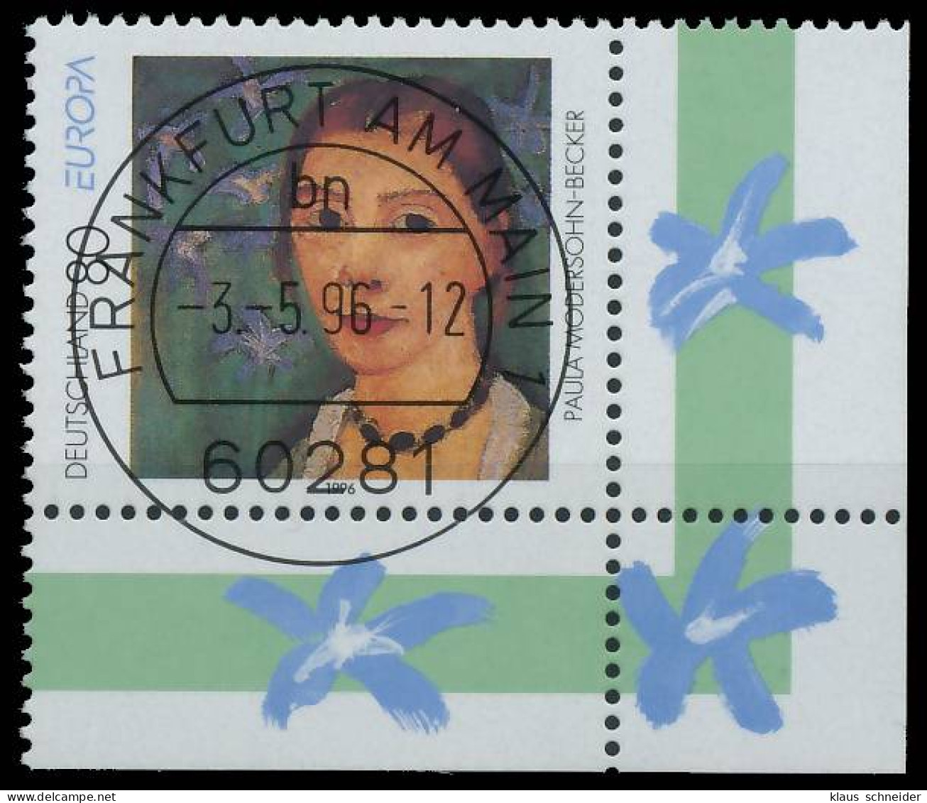 BRD BUND 1996 Nr 1854 Zentrisch Gestempelt ECKE-URE X56AA16 - Gebraucht