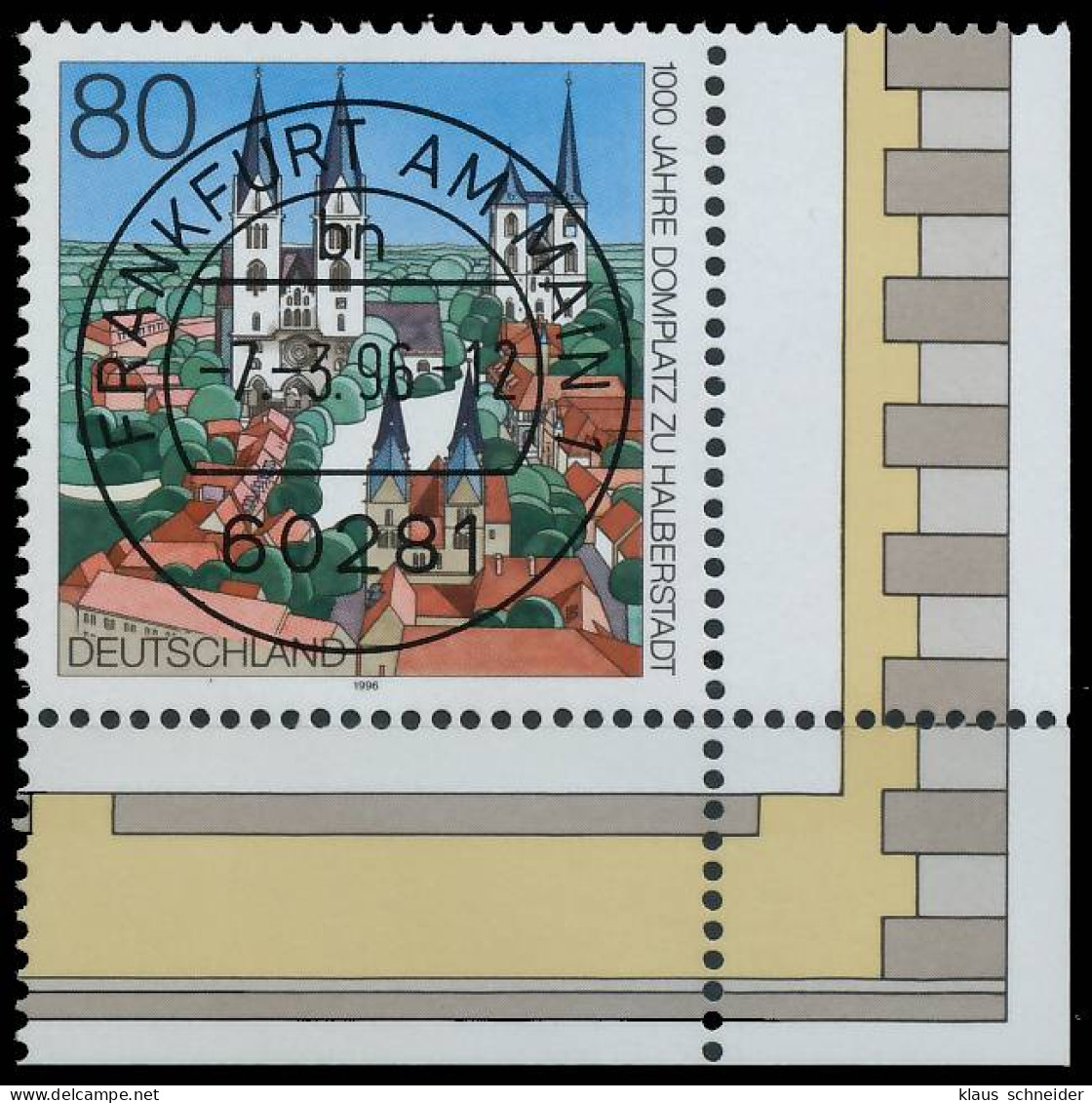 BRD BUND 1996 Nr 1846 Gestempelt ECKE-URE X56AA96 - Used Stamps