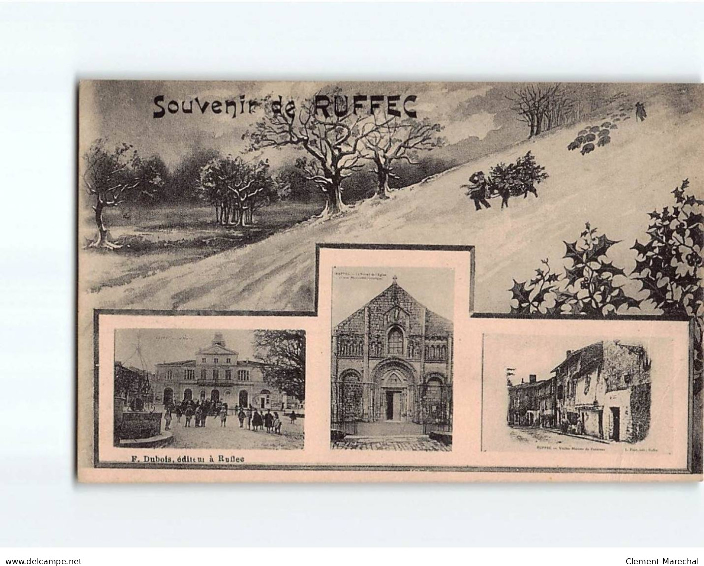 RUFFEC : Carte Souvenir - état - Ruffec