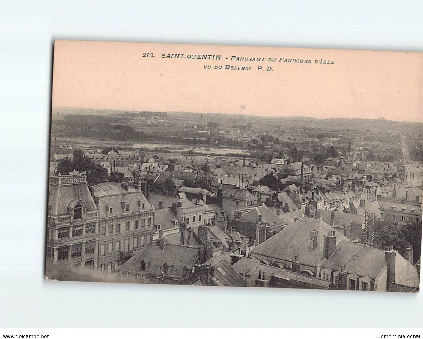 SAINT QUENTIN : Panorama Du Faubourg D'Isle Vu Du Beffroi - Très Bon état - Saint Quentin