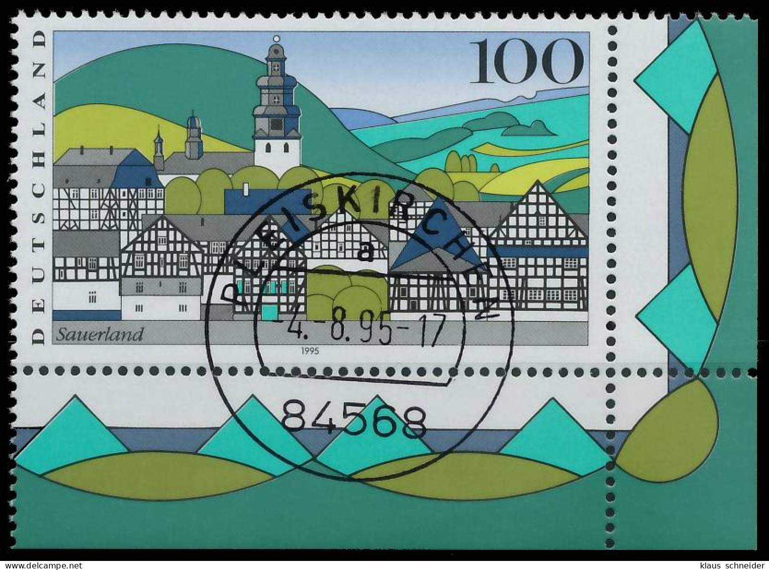 BRD BUND 1995 Nr 1810 Zentrisch Gestempelt ECKE-URE X56AE02 - Used Stamps