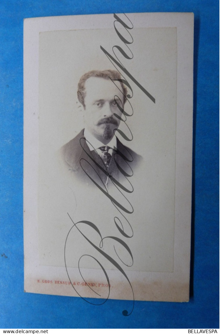 C.D.V. Carte De Visite. Atelier Portret Photo E.Gros Renaud Rue De La Sinne Mulhouse - Persone Identificate