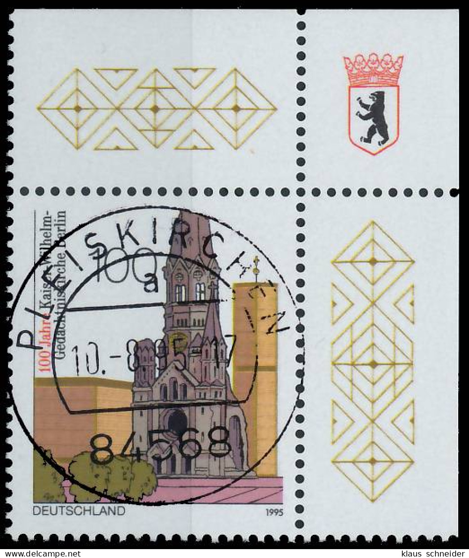 BRD BUND 1995 Nr 1812 Zentrisch Gestempelt ECKE-ORE X56AF96 - Used Stamps