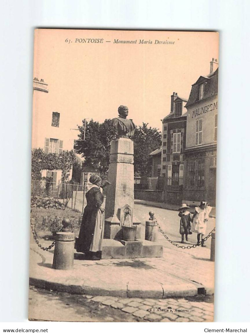 PONTOISE : Monument Maria Deraisme - Très Bon état - Pontoise