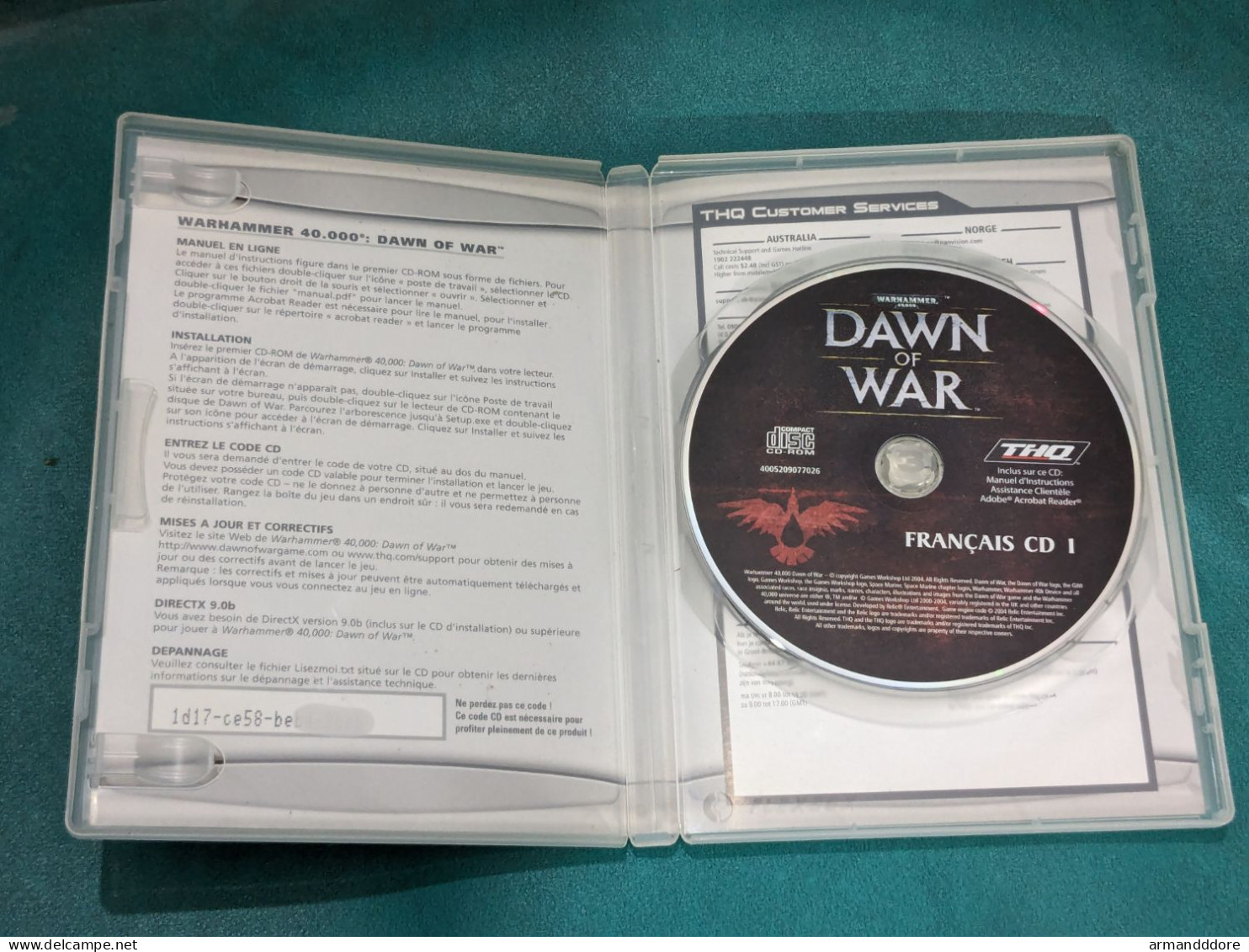 Jeu PC Warhammer 40000 Dawn Of War Strategie Cd Rom Bon Etat Envois Soigne En Lettre Suivie - Juegos PC