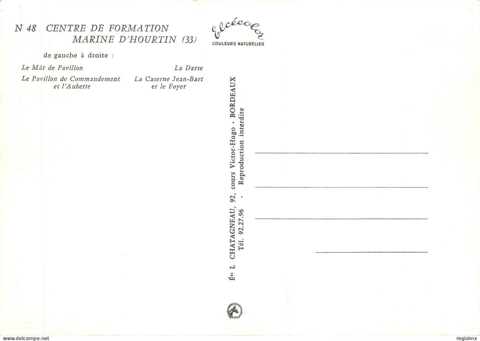 33-HOURTIN-CENTRE FORMATION MARINE-N°T568-C/0107 - Autres & Non Classés