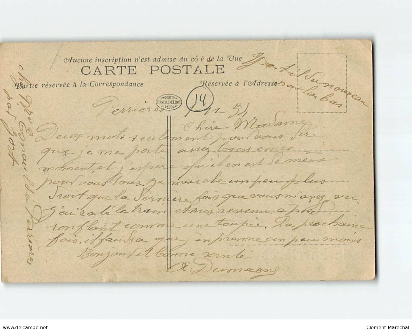 PERRIERES : Carte Souvenir - état - Sonstige & Ohne Zuordnung