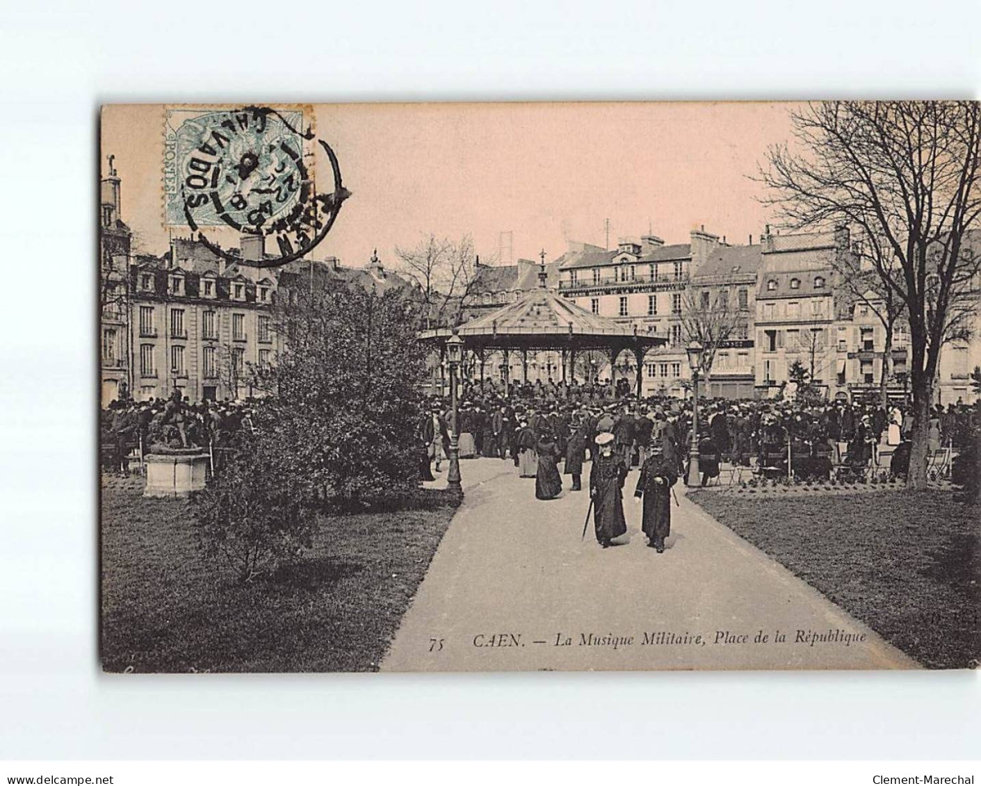 CAEN : La Musique Militaire, Place De La République - Très Bon état - Caen