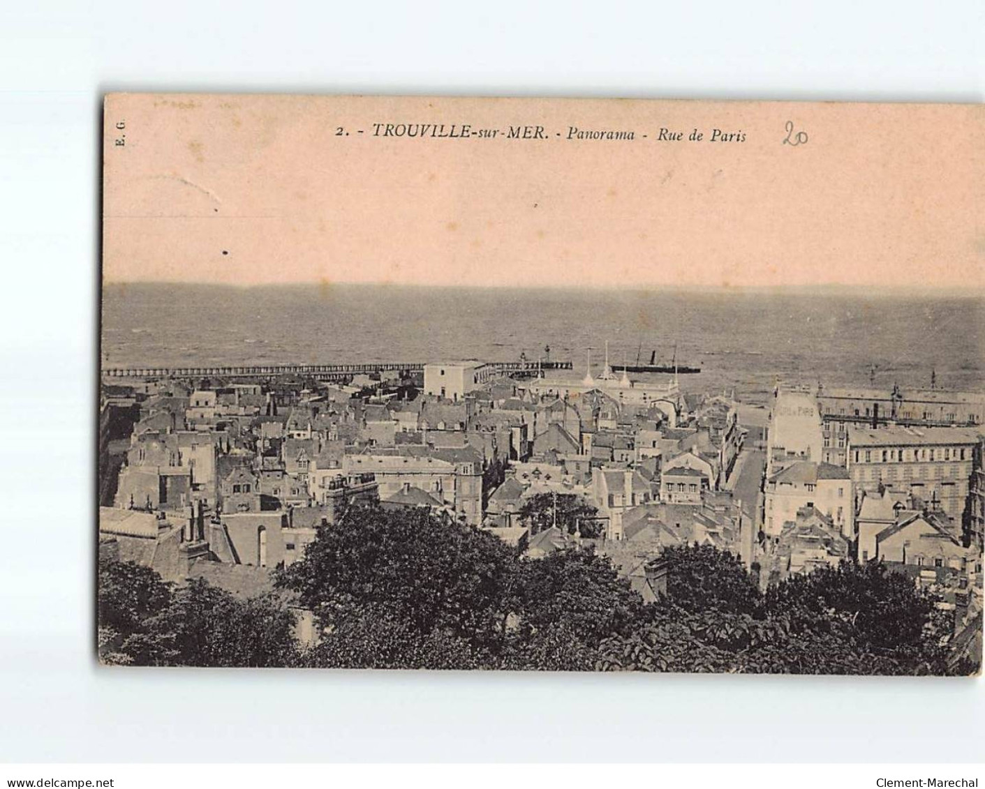 TROUVILLE SUR MER : Panorama, Rue De Paris - état - Trouville