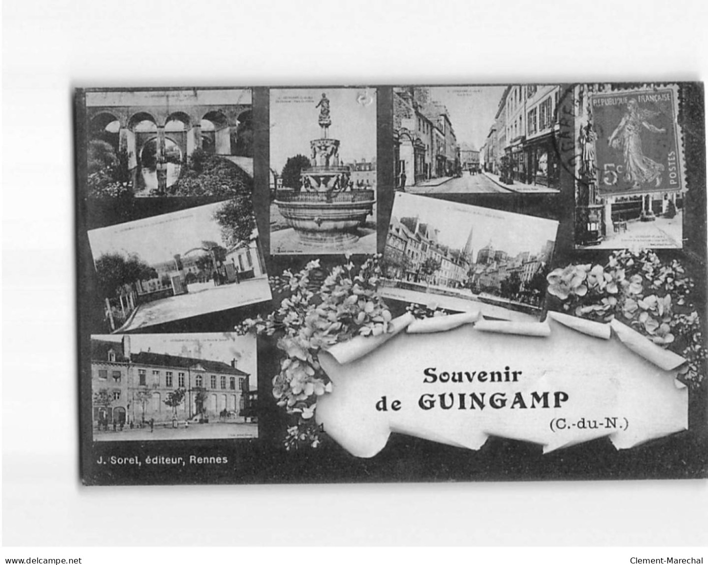 GUINGAMP : Carte Souvenir - état - Guingamp