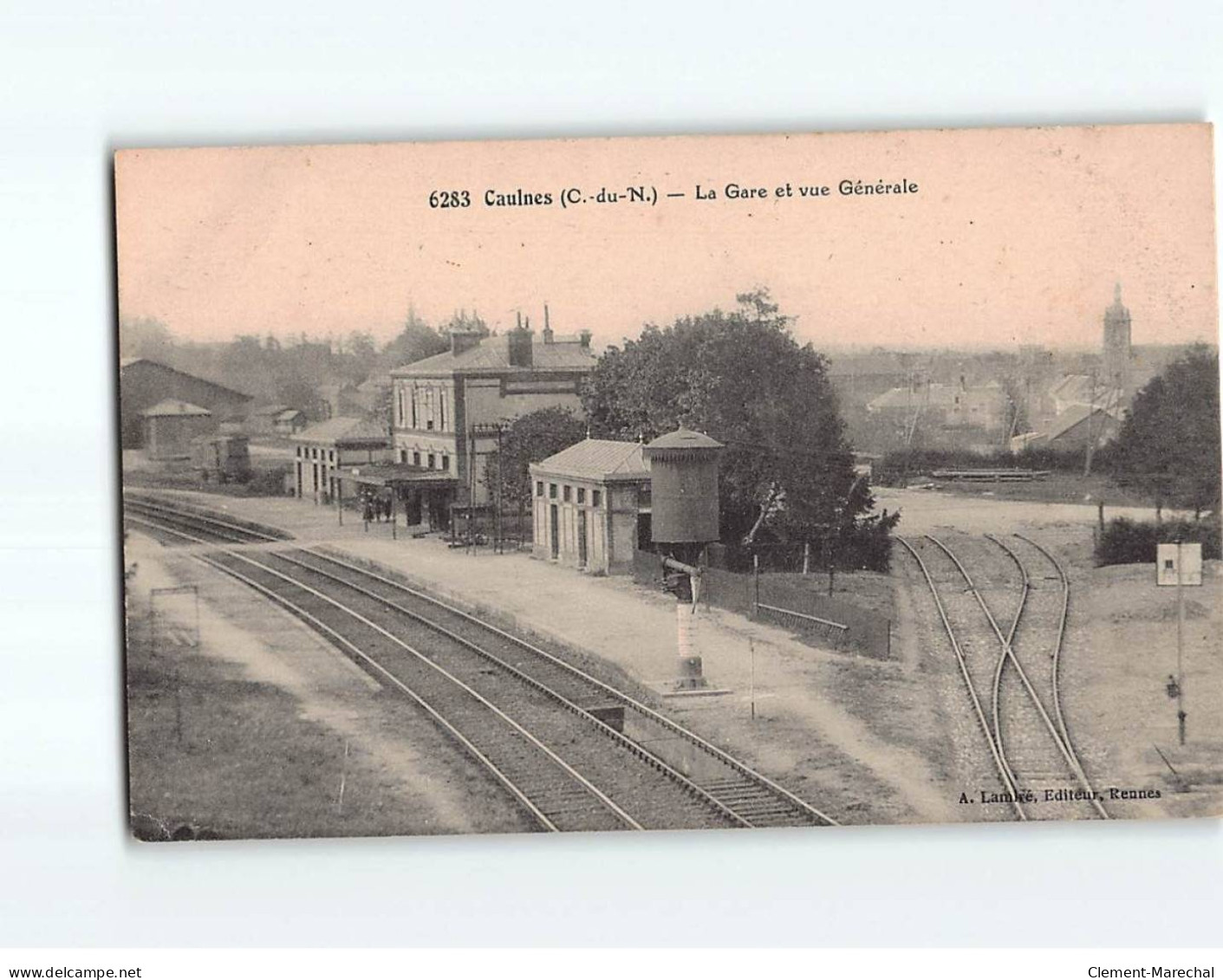 CAULNES : La Gare Et Vue Générale - Très Bon état - Autres & Non Classés