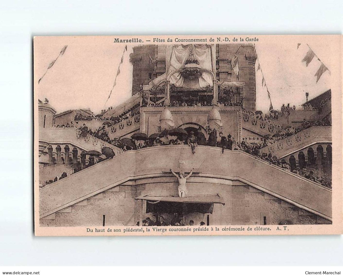 MARSEILLE : Fête Du Couronnement De Notre-Dame De La Garde - Très Bon état - Notre-Dame De La Garde, Ascenseur