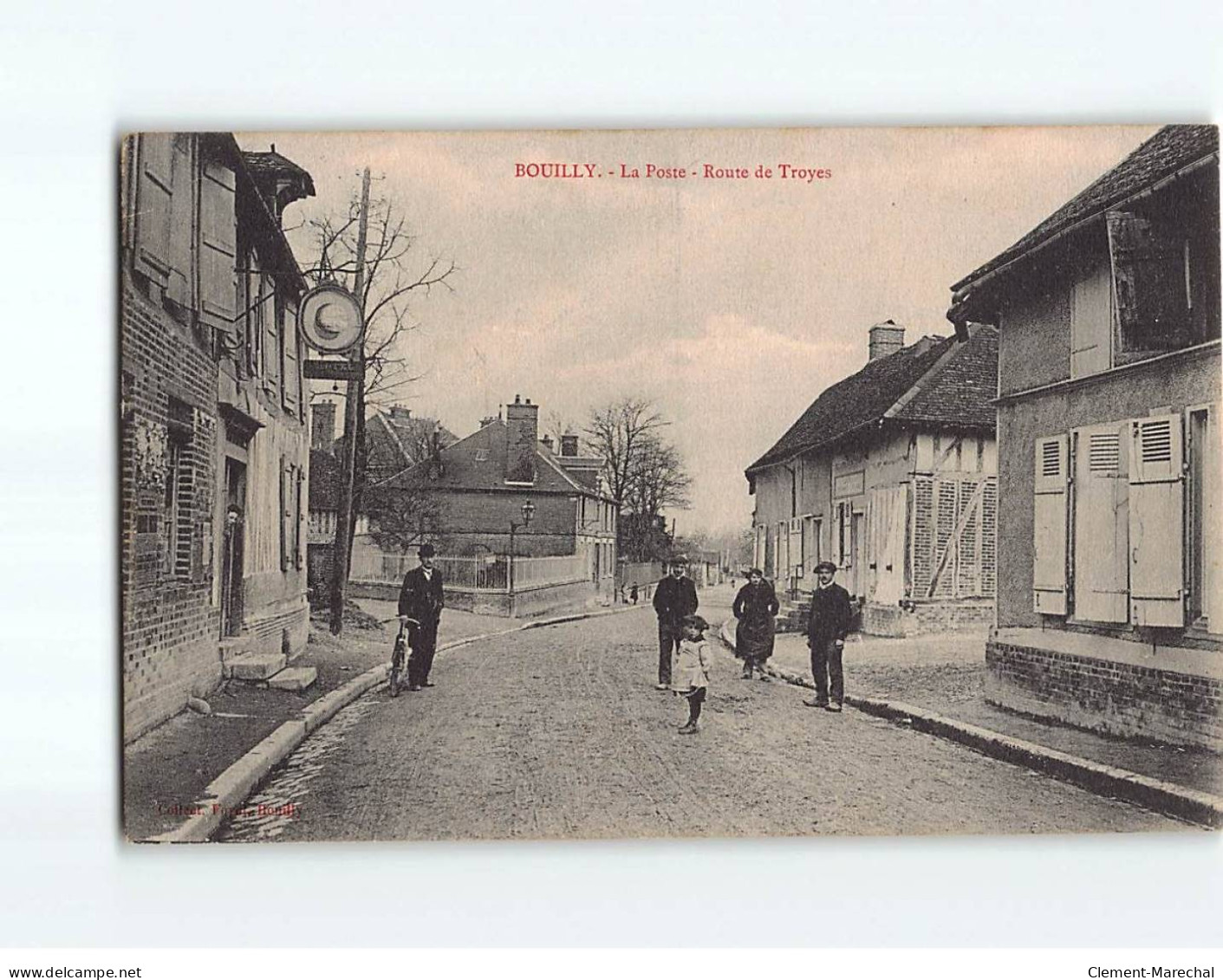 BOUILLY : La Poste, Route De Troyes - Très Bon état - Other & Unclassified