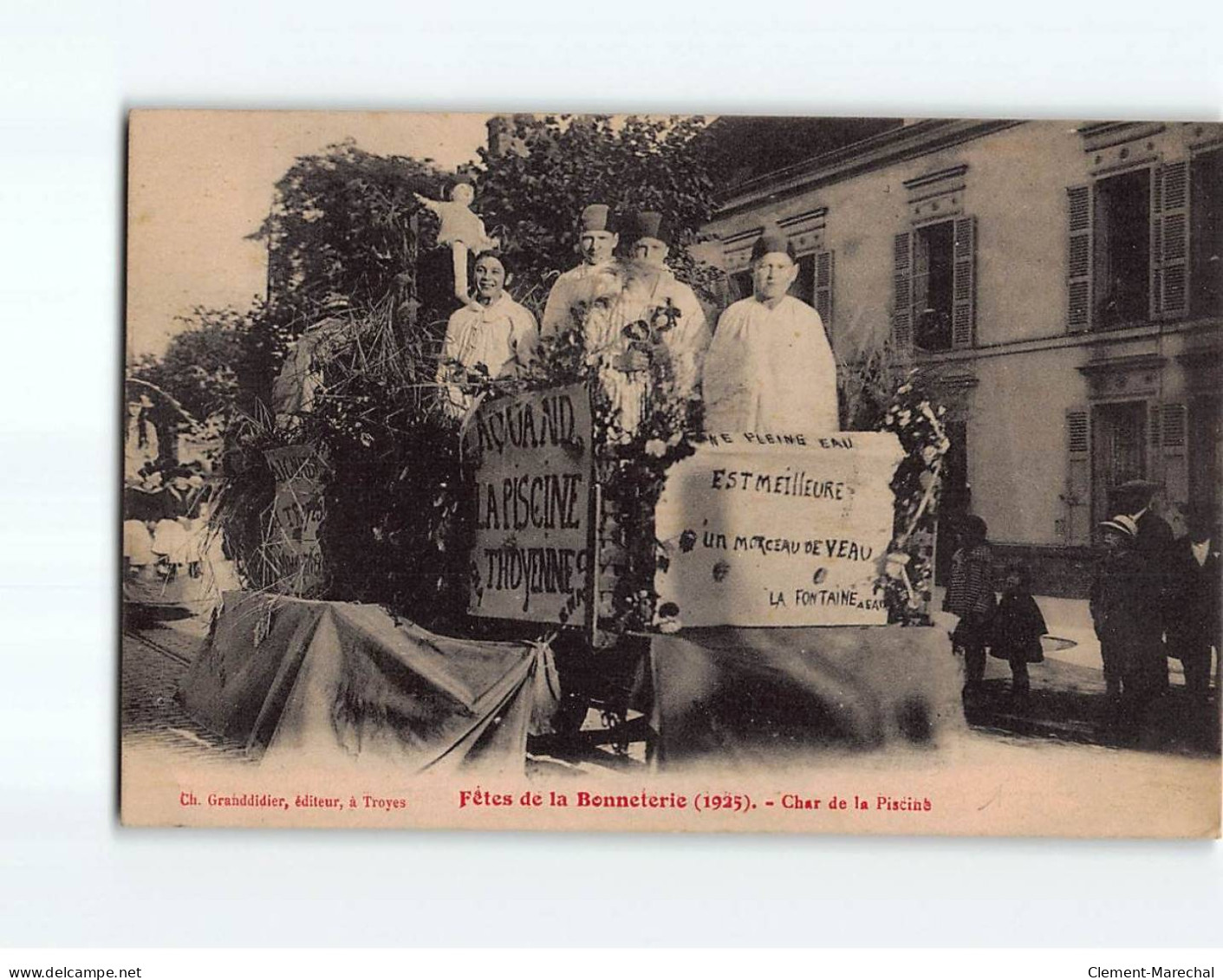 TROYES: Fêtes De La Bonneterie, Char De La Piscine - Très Bon état - Troyes