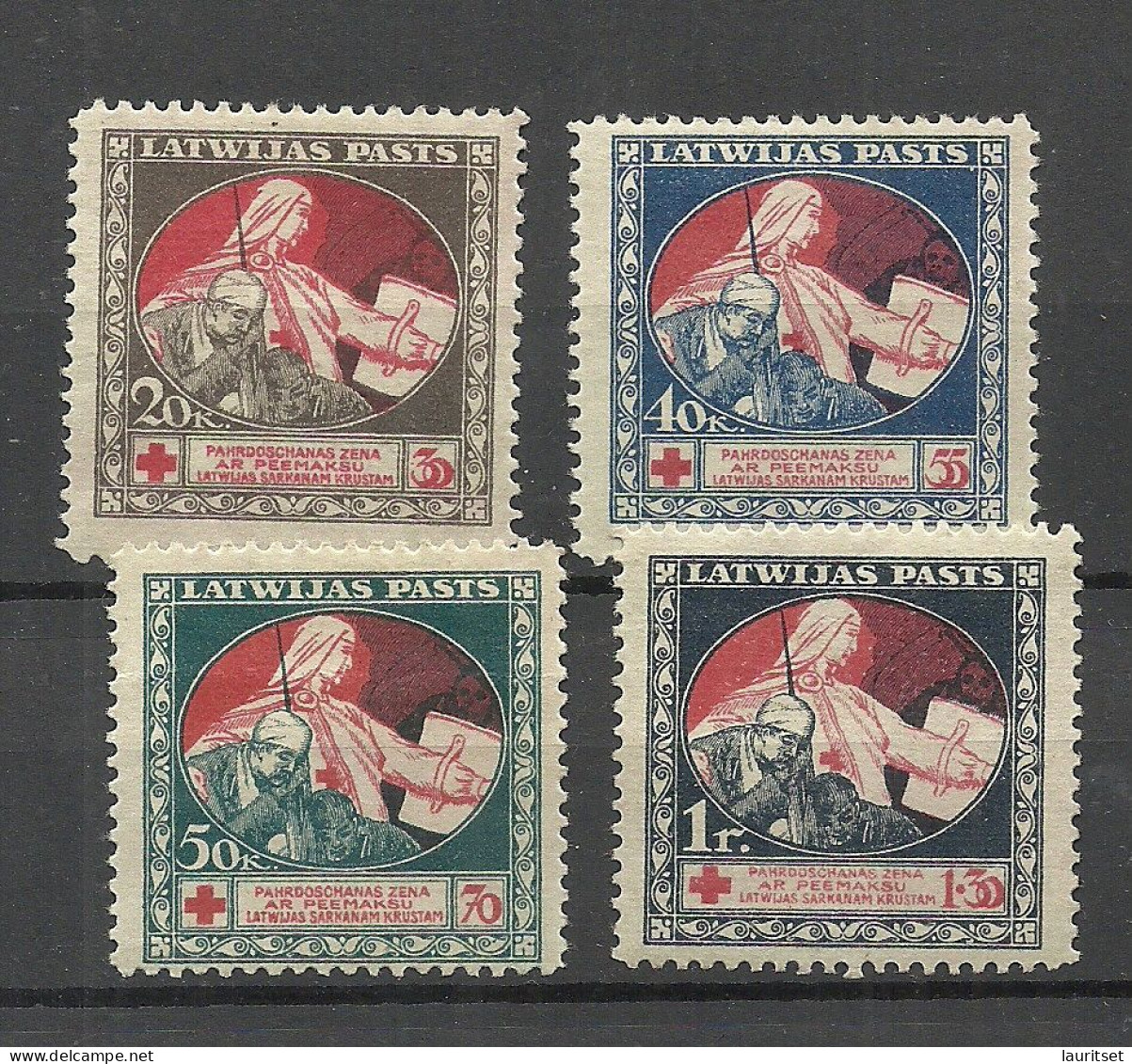 LATVIA Lettland 1921 Michel 51 - 54 Z * - Lettonie