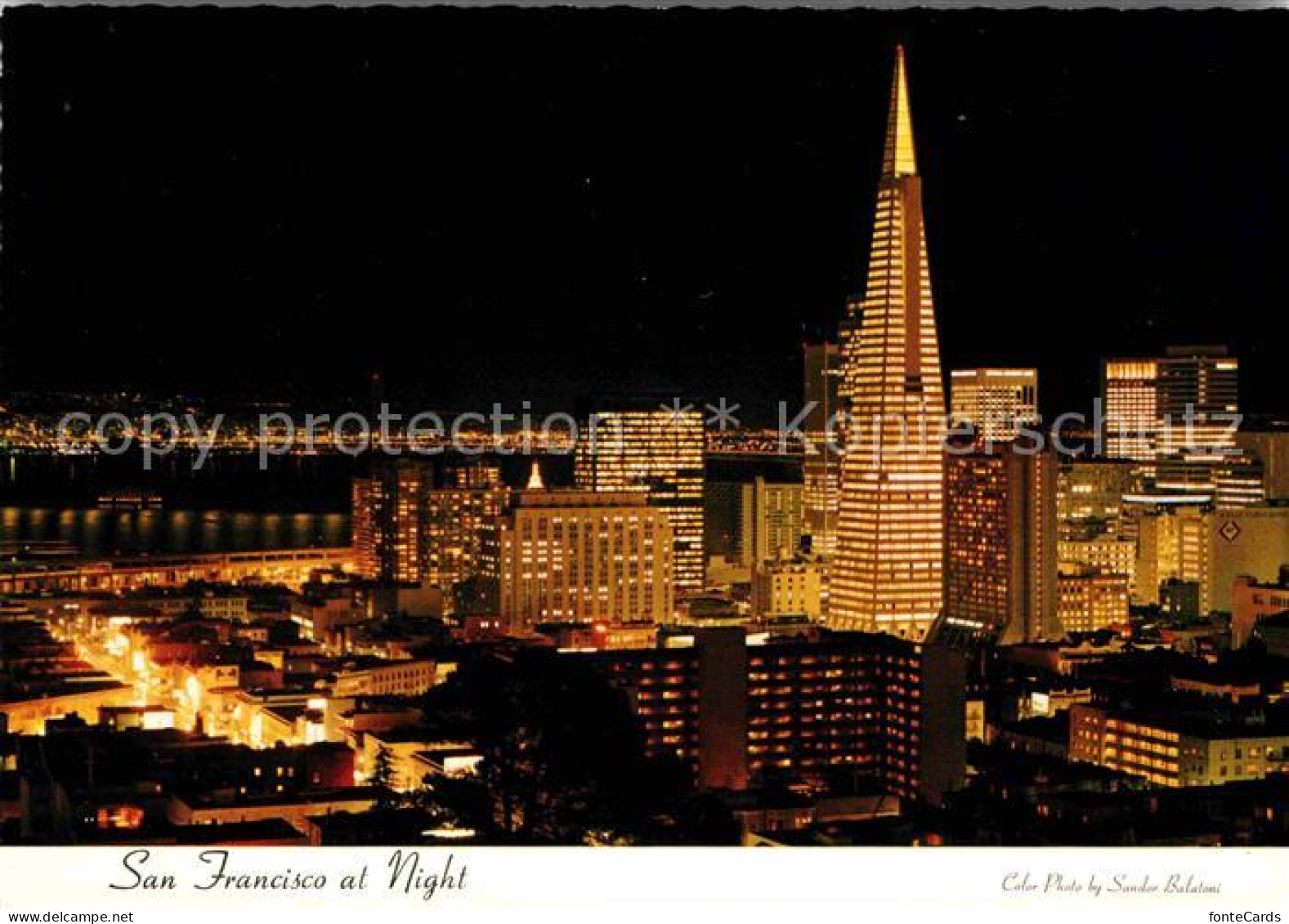 72638149 San_Francisco_California Financial District At Night - Autres & Non Classés