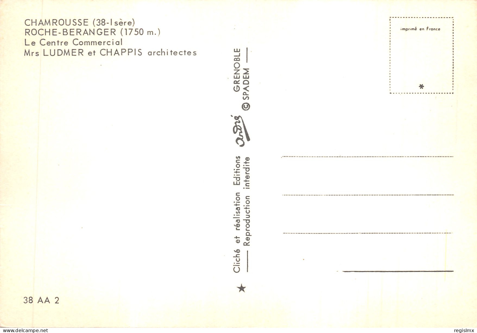 38-CHAMROUSSE-N°T569-D/0039 - Chamrousse