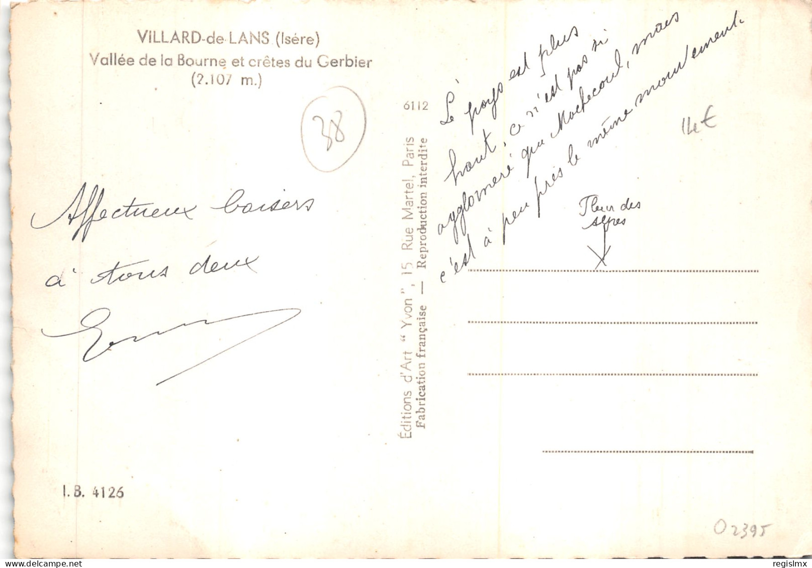 38-VILLARD DE LANS-N°T569-C/0293 - Villard-de-Lans