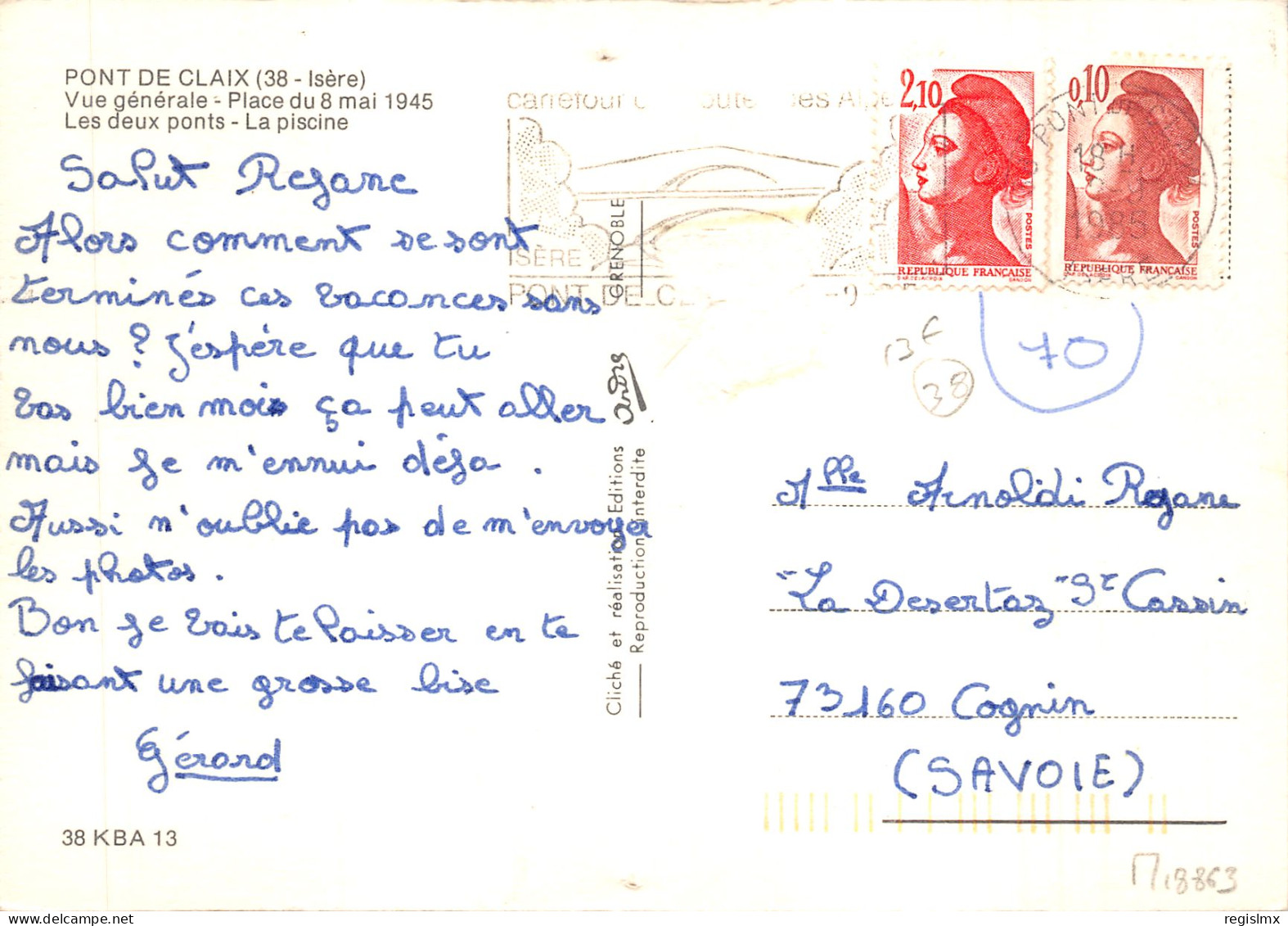 38-LE PONT DE CLAIX-N°T569-C/0259 - Other & Unclassified