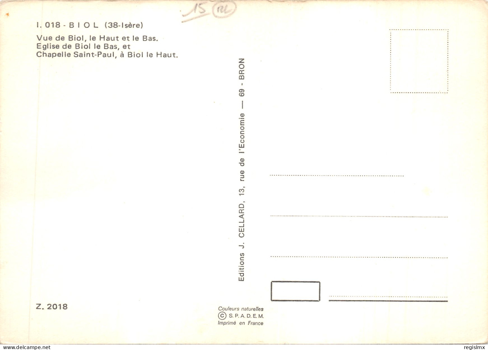 38-BIOL-N°T569-B/0375 - Other & Unclassified