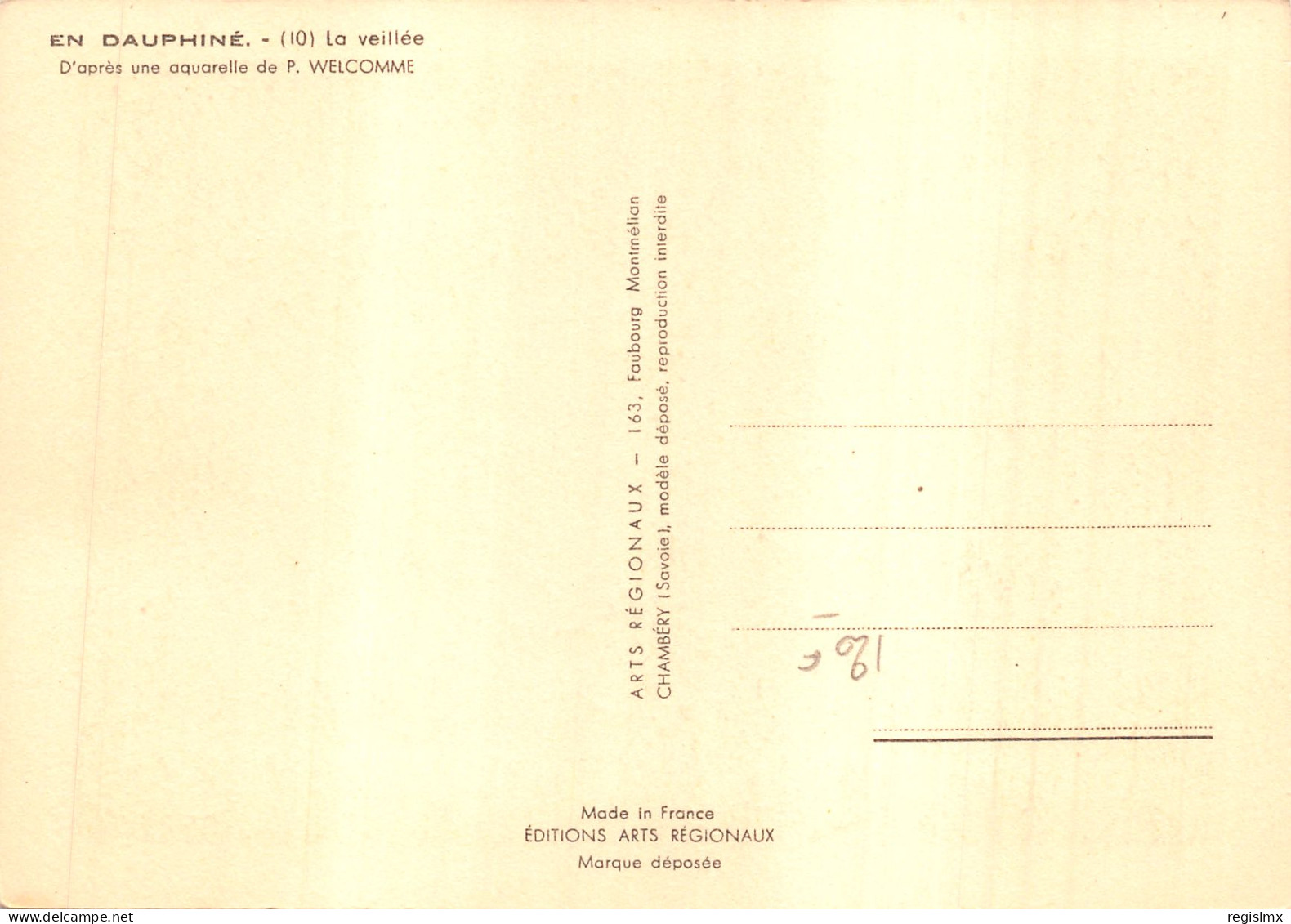 38-SCENE DU DAUPHINE-LA VEILLEE EN DAUPHINE-DESSIN-N°T569-B/0167 - Otros & Sin Clasificación