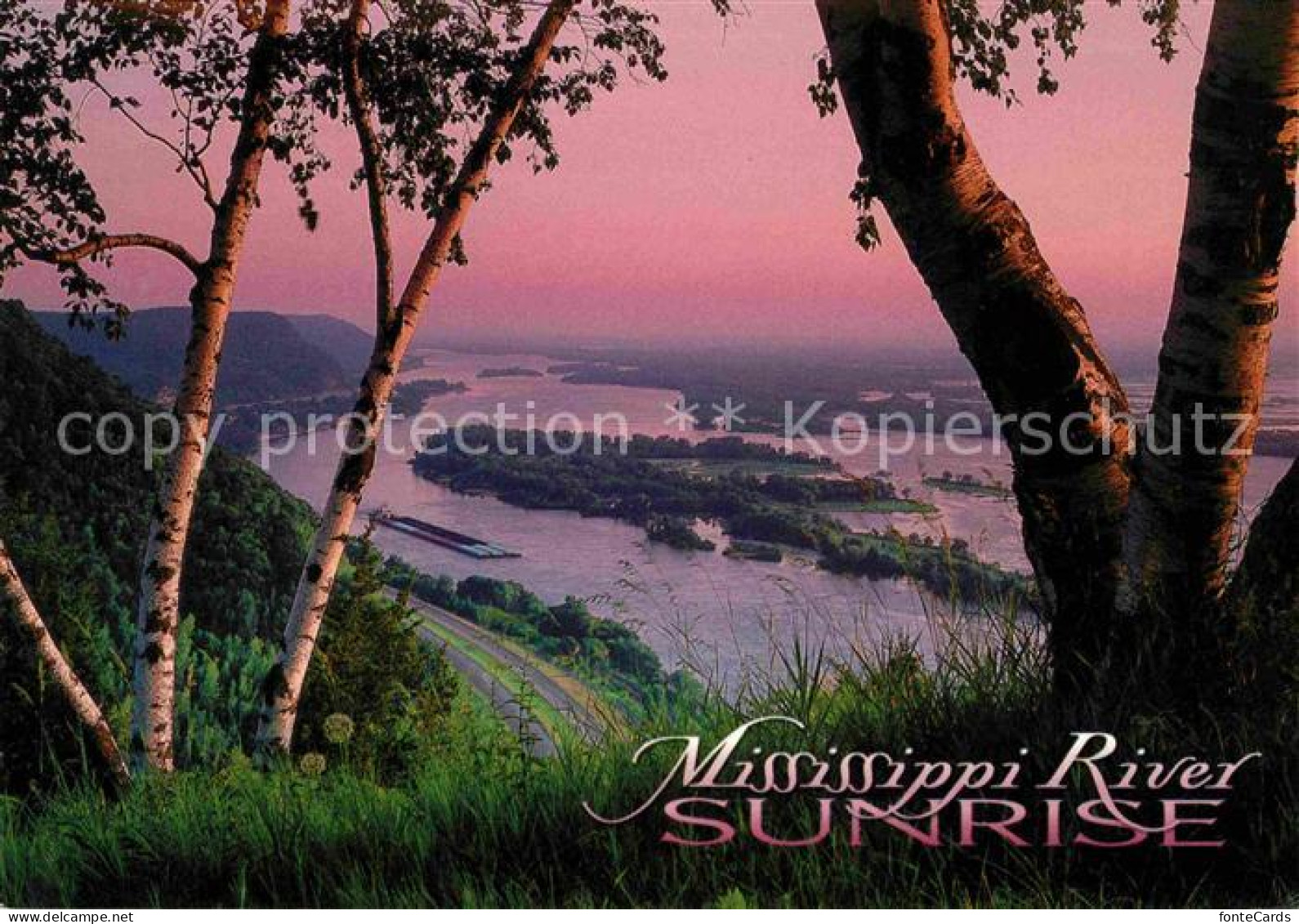 72636918 La_Crosse_Wisconsin Mississippi River Sunrise - Sonstige & Ohne Zuordnung