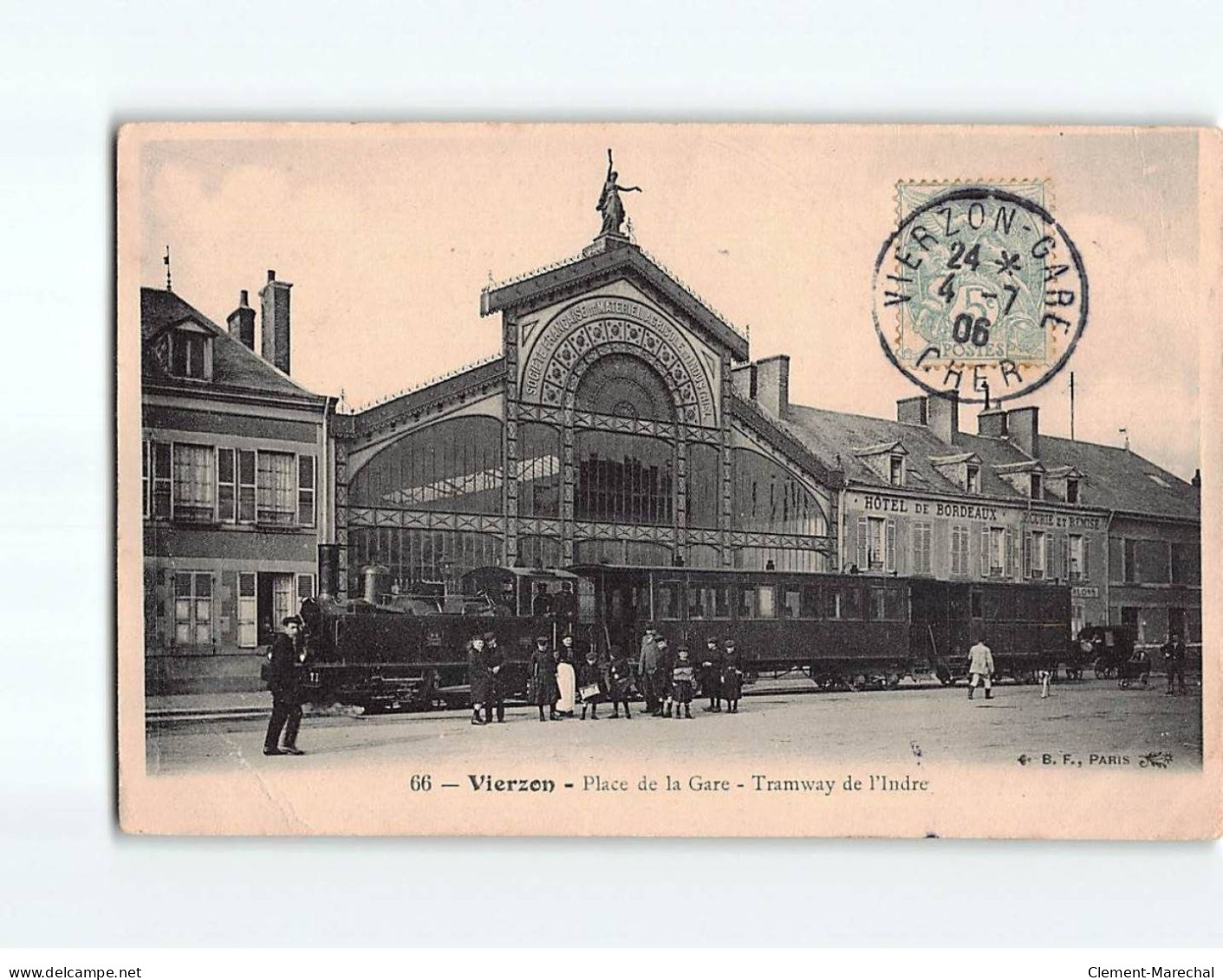 VIERZON : Place De La Gare, Tramway De L'Indre - état - Vierzon