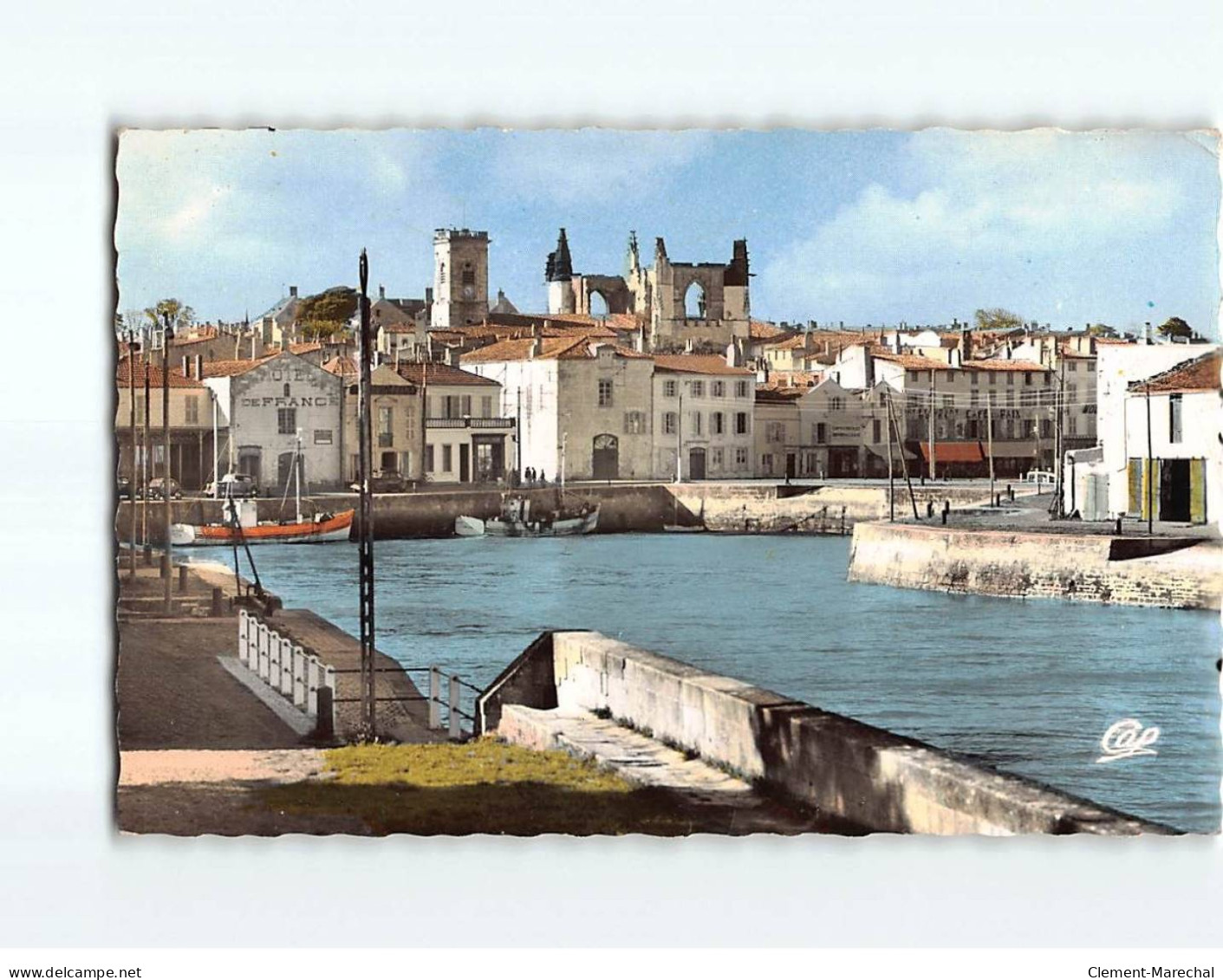 SAINT MARTIN DE RE : Vue Sur Le Port Et La Ville - Très Bon état - Saint-Martin-de-Ré