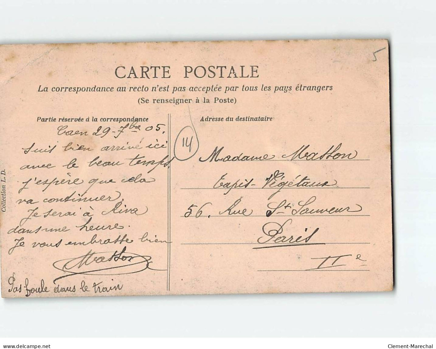 CAEN : Carte Souvenir - état - Caen